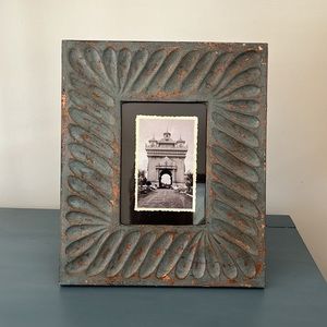 Picture frame with copper accents
